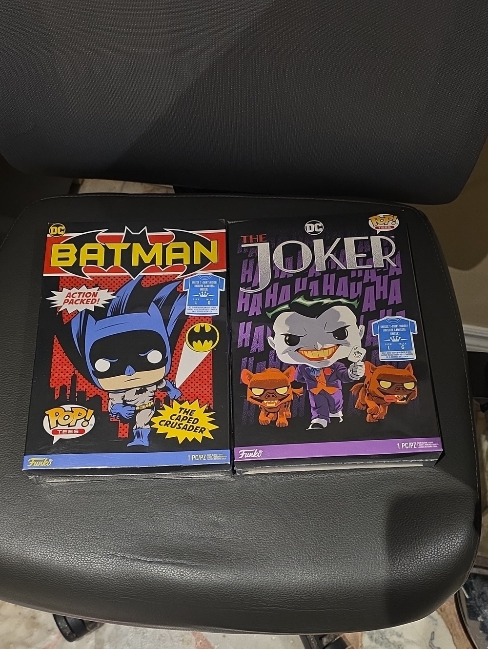 Funko Batman & The Joker Pop! Tees - Black, Purple, Blue, Orange